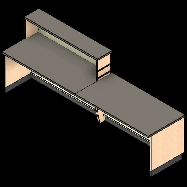 SSG Reception Desk Straight LAM Sample System