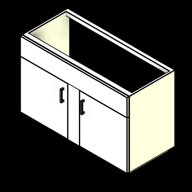  SSG Cabinet Lab Base End Sink PCS 52 Inch Overlay