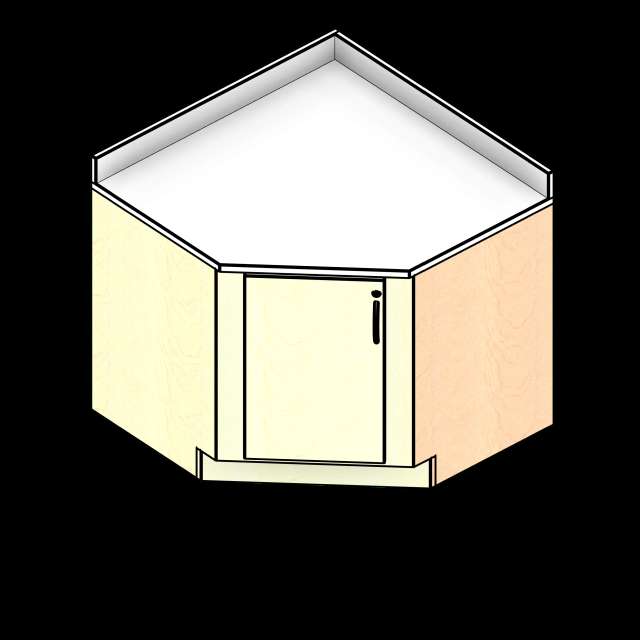  SSG Cabinet Base Angled Corner LAM
