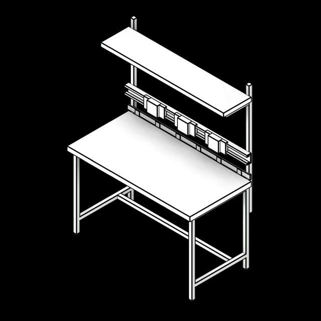SSG Computer Workbench PCS Shelf mMnitor Mount Power Bar Glides