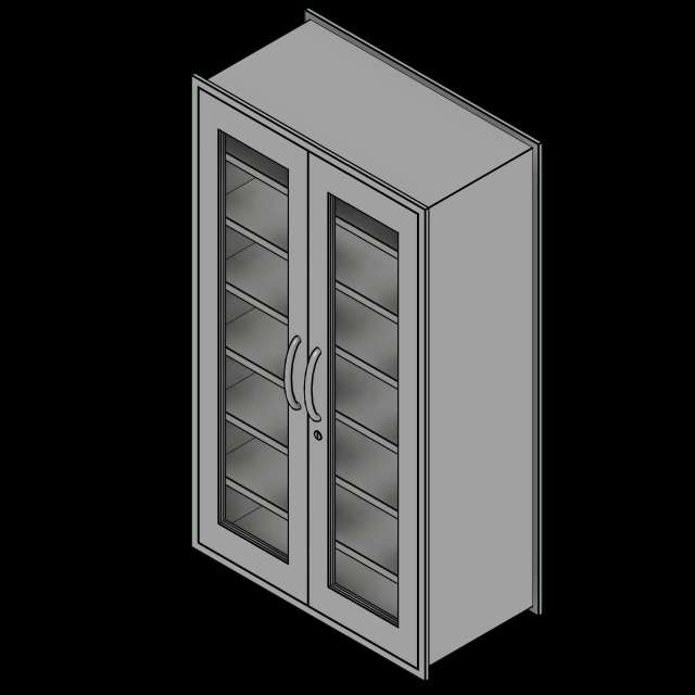 SSG Cabinet Wall Recessed Pass-Thru SST 36x24x63 Glass Door