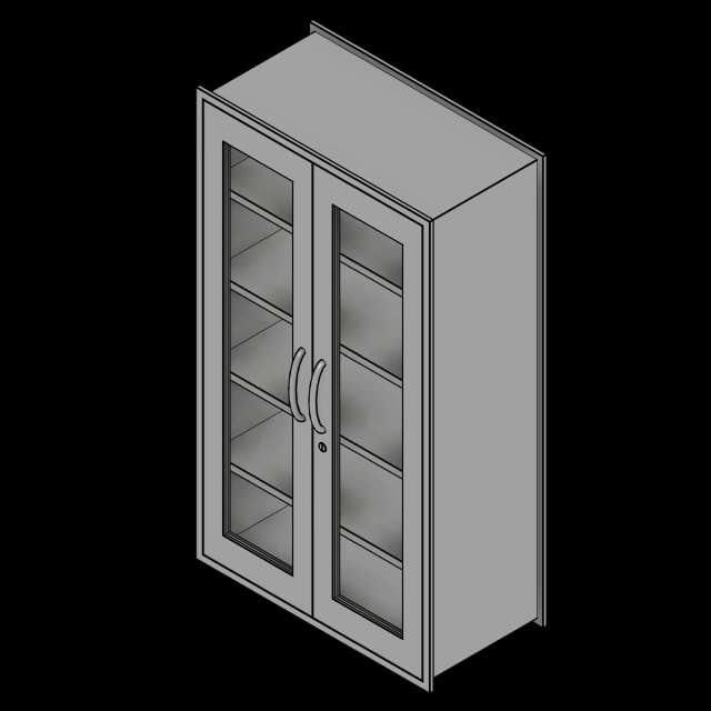 SSG Cabinet Wall Recessed Pass-Thru SST 36x18x63 Glass Door