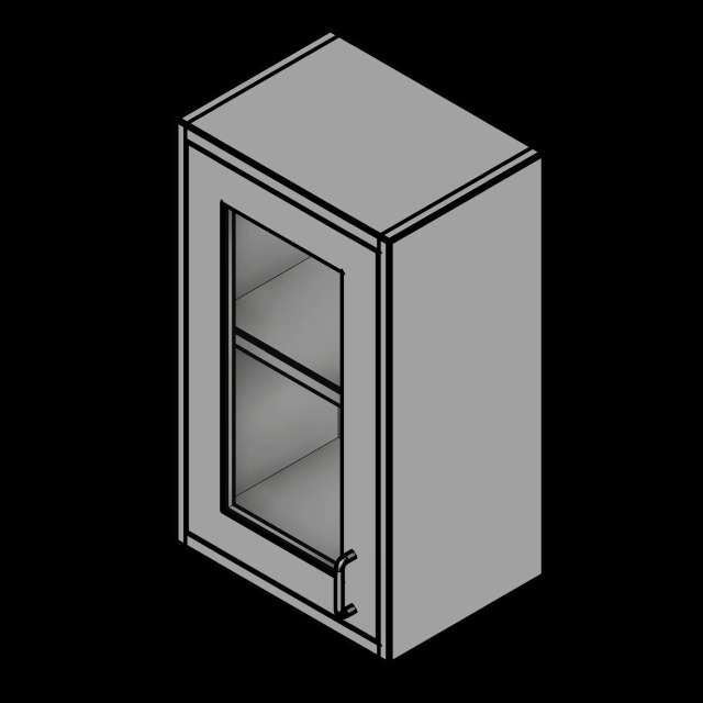  SSG Cabinet Wall 1 Door SST Left Hinge Glass Door