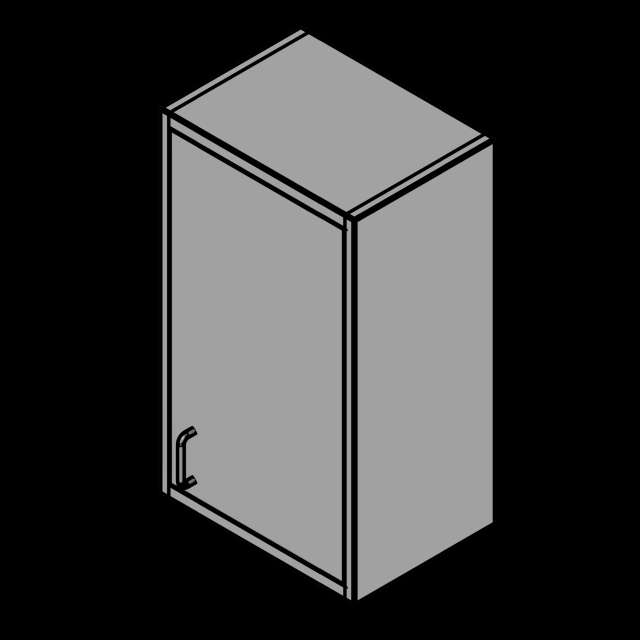  SSG Cabinet Wall 1 Door SST Right Hinge Solid Door