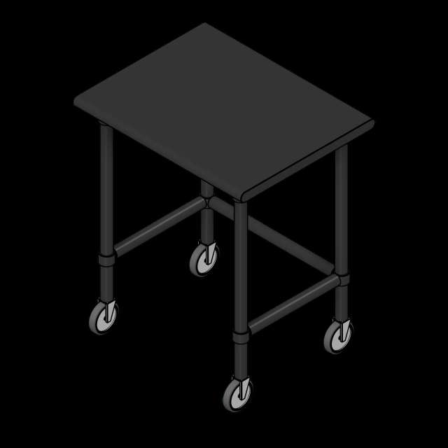  SSG Table SST 30x24x36 Casters