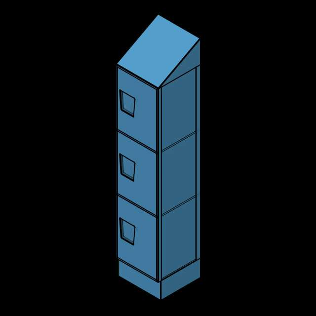 SSG Locker Tiered School PCS Triple Tier Plinth Sloped Top