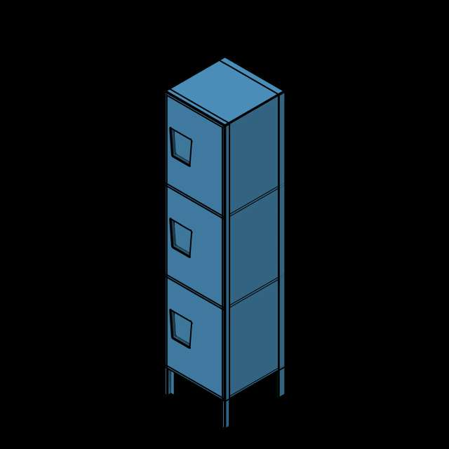  SSG Locker Tiered School PCS Triple Tier Freestanding