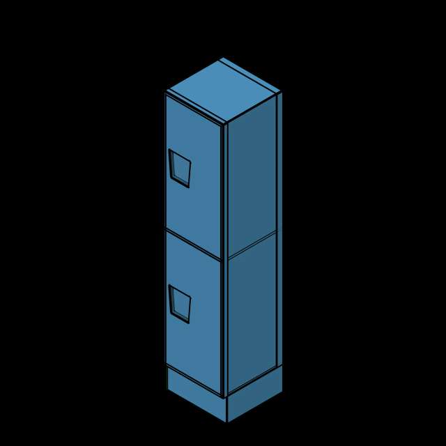  SSG Locker Tiered School PCS Double Tier Plinth