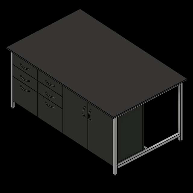  SSG Workstation Basic PCS 76x48x36 Stainless Cabinets