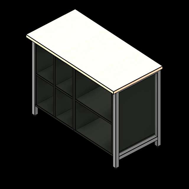  SSG Workstation Basic PCS 48x24x36 Laminate Cubbies