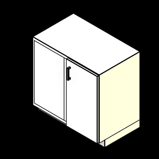  SSG Cabinet Lab Base Dead Corner PCS Right Overlay Door