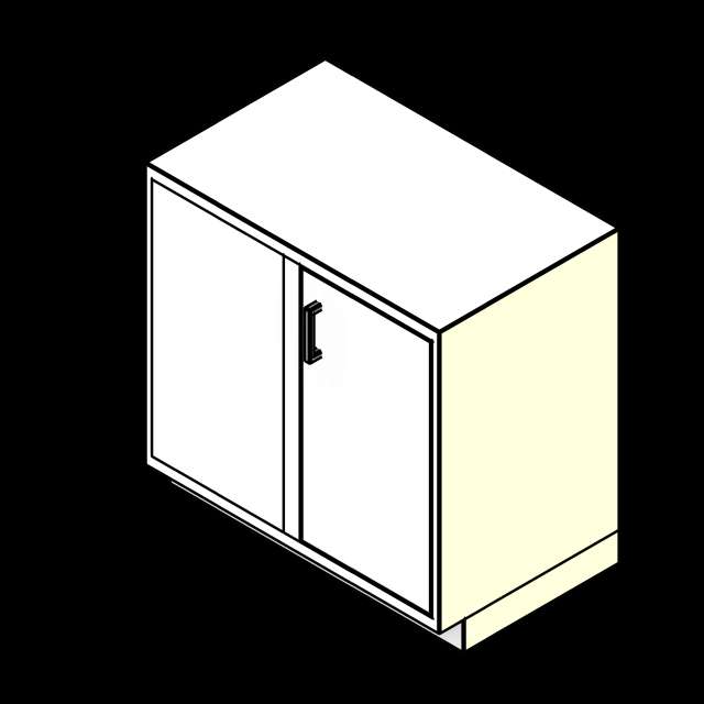  SSG Cabinet Lab Base Dead Corner PCS Right Inset Door