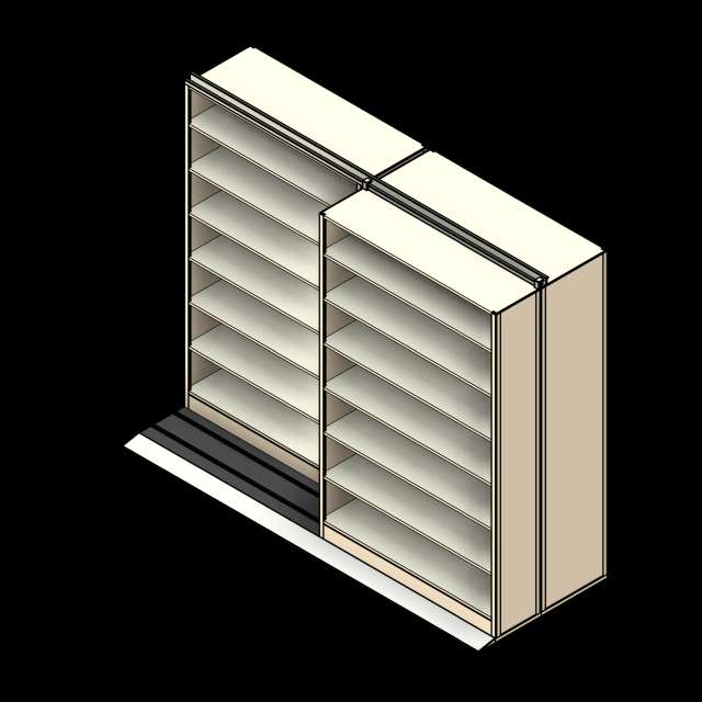  SSG Shelving Sliding Mobile PCS 3 Units 48x12x76