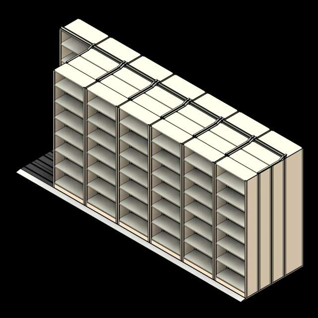  SSG Shelving Sliding Mobile PCS 25 Units 30x18x96