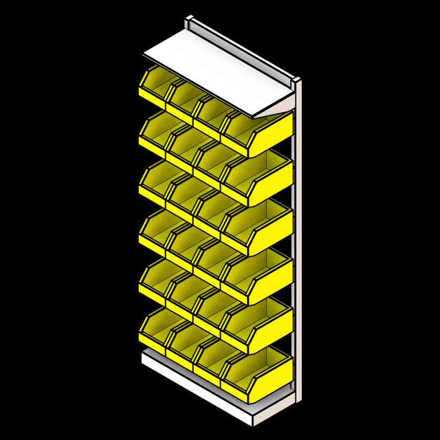 SSG Shelving Cantilever Bin PCS 33x15x84 Single Sided Bins