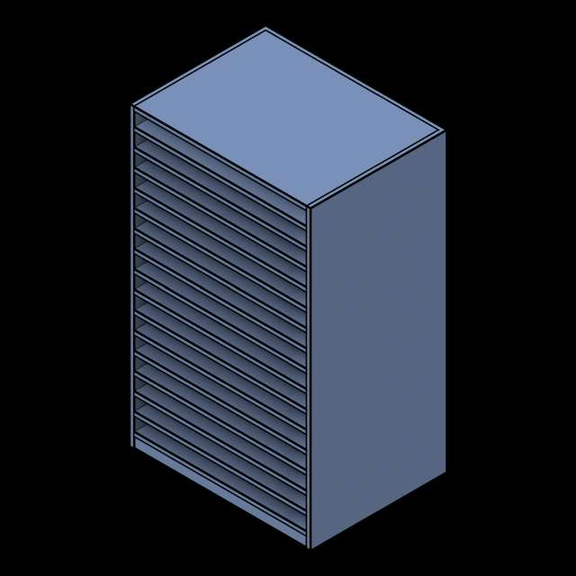 SSG Shelves Blueprint Flat File PCS 48x36x78