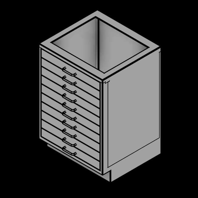  SSG Cabinet Base Drawer Bank SST 10 Drawers