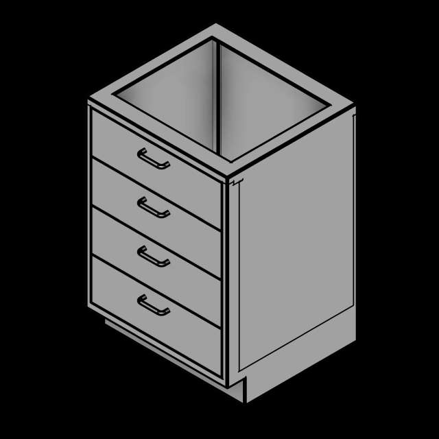  SSG Cabinet Base Drawer Bank SST 4 Drawers