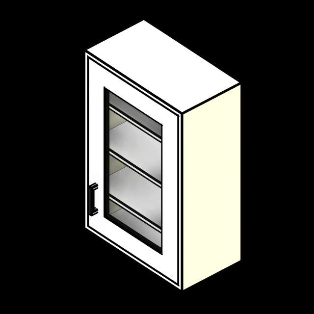 SSG Cabinet Lab Wall Cabinet PCS Glass Single Door Inset