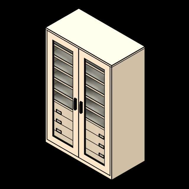 SSG Cabinet Museum Preservation Combo PCS Double Drawers on Bottom
