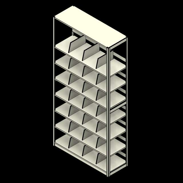  SSG Shelving 4 Post PCS 42x15x84 Open 7 Shelves 3 Dividers