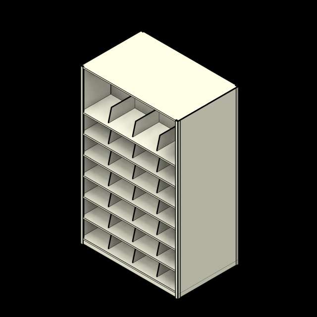  SSG Shelving 4 Post PCS 48x30x76 Closed 5 Shelves 3 Dividers