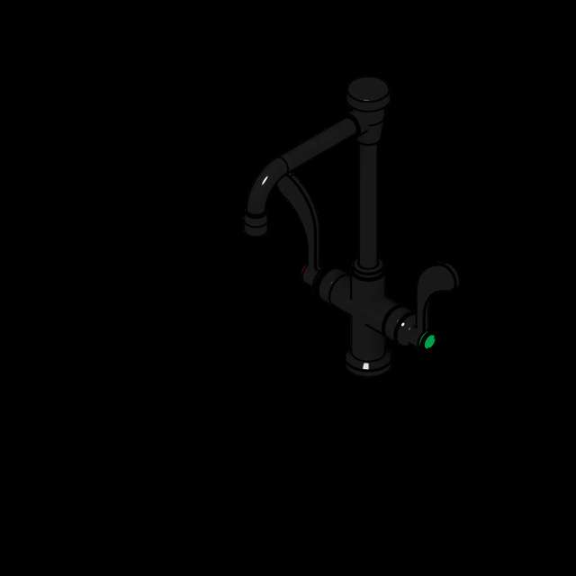SSG Faucet Lab Deck Mounted CPB 1 Piece 6 Inch Gooseneck Vacuum Break Blade Handles