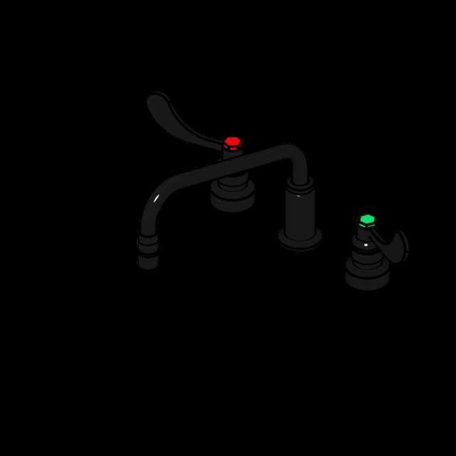 SSG Faucet Lab Deck Mounted CPB 3 Piece 9 Inch Spout Blade Handles