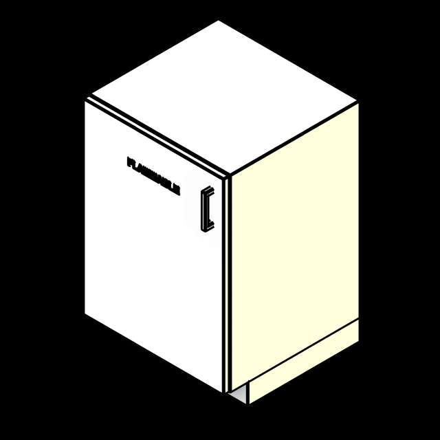  SSG Cabinet Lab Base Flammable PCS Left Hinge 1 Door Overlay
