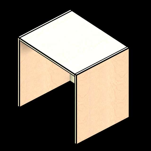 SSG Cabinet Base Open Knee Space LAM