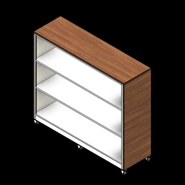 SSG Shelving 4 Post Mobile PCS 72x22x64 Finish Panels Exposed Casters