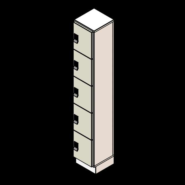 SSG Locker Day Use PCS 1 Column 5 Tier