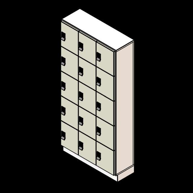SSG Locker Day Use PCS 3 Column 5 Tier