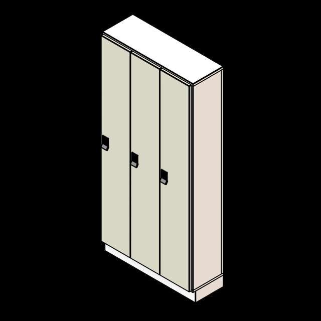 SSG Locker Day Use PCS 3 Column 1 Tier