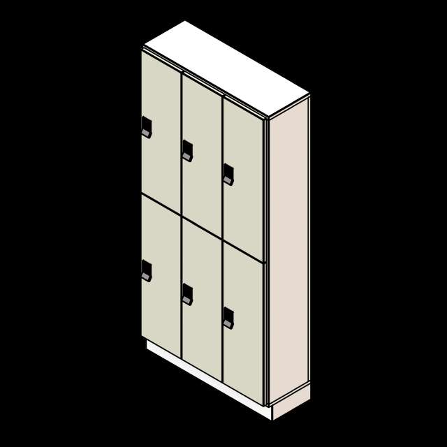 SSG Locker Day Use PCS 3 Column 2 Tier