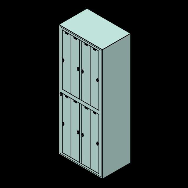 SSG Locker Uniform Exchange PCS 8 Hanging Garment Compartments