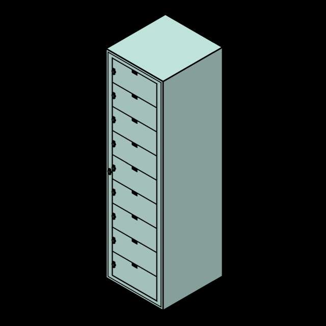 SSG Locker Uniform Exchange PCS 9 Folded Garment Compartments
