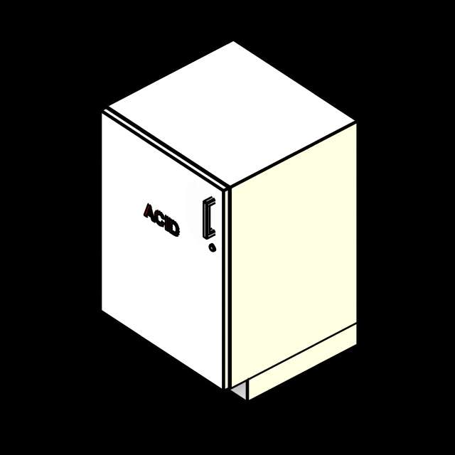  SSG Cabinet Lab Base Acid PCS Left Hinge Overlay Door