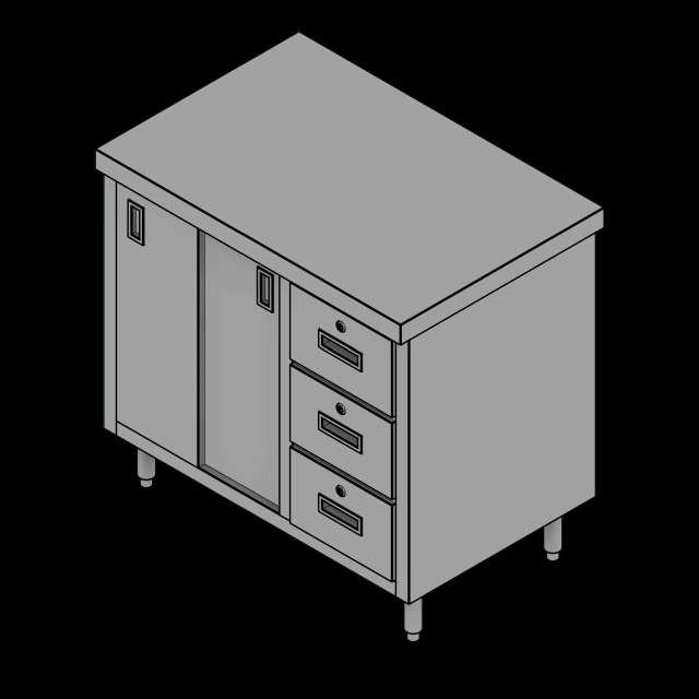 SSG Cabinet Doors Drawers SST 36x24x35 No Backsplash
