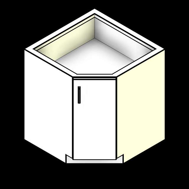  SSG Cabinet Lab Base Angle Corner PCS Overlay Door with Shelves
