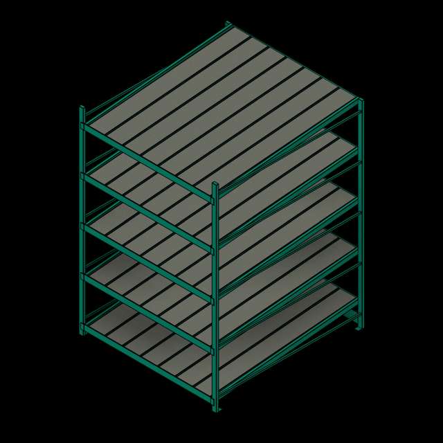  SSG Shelving Gravity Rollers PCS 94x108x144 5 Shelves