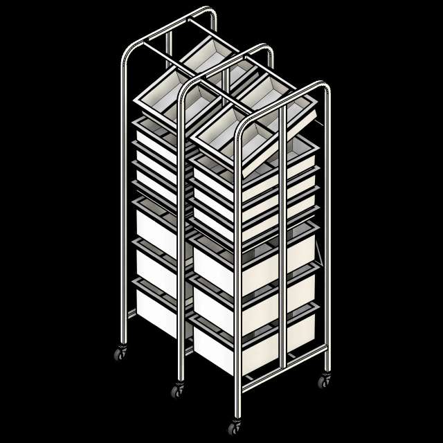  SSG Rack Medical Supply PCS Narrow 2 Column 8 Tier