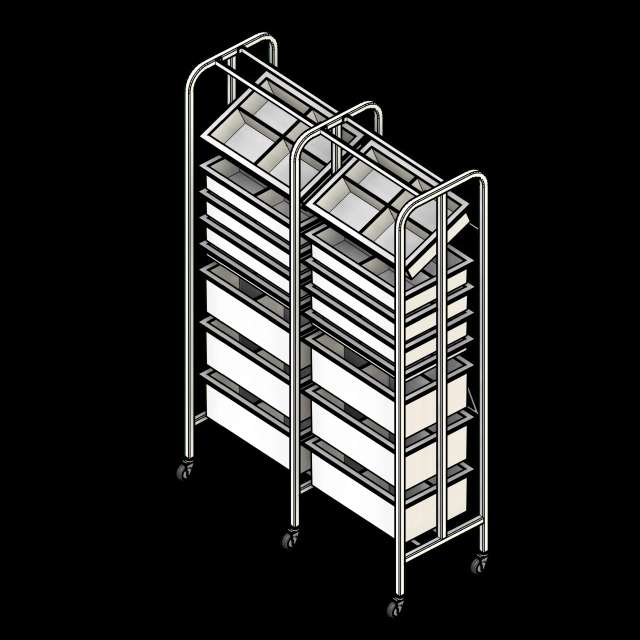  SSG Rack Medical Supply PCS Wide 2 Column 8 Tier