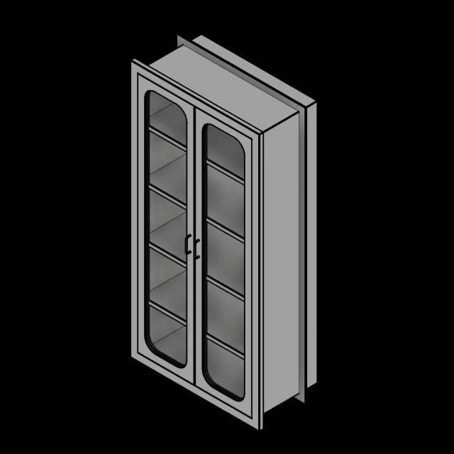 SSG Cabinet Surgical Pass Through SST Glass Doors