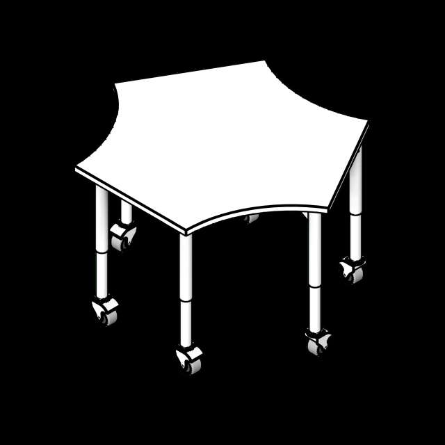 SSG Table Educational Web LAM Heavy Duty Legs Casters