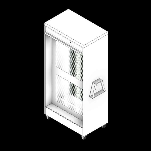 SSG Locker Gun Universal PCS Open Tambour Door Casters