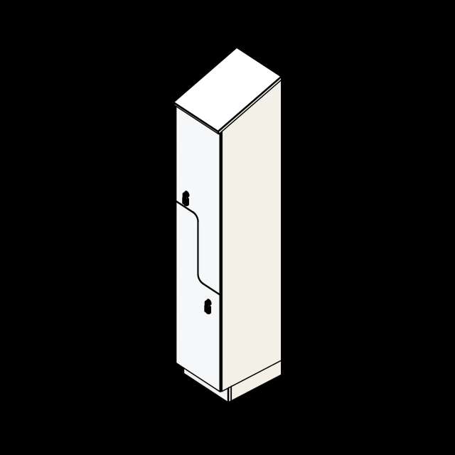  SSG Locker Z Door LAM Plastic Angled Top