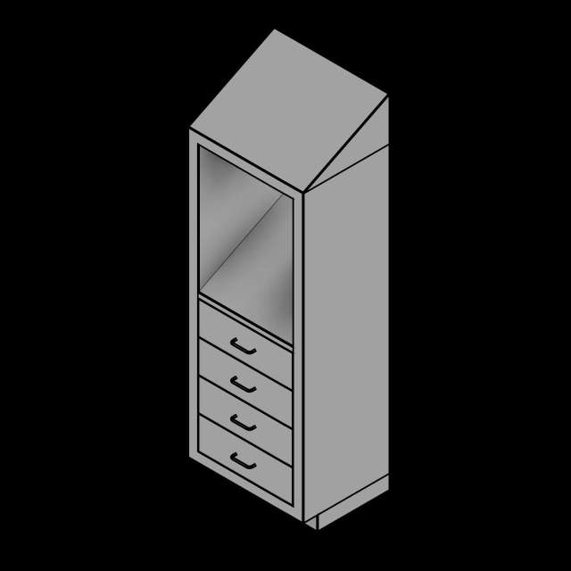 SSG Cabinet Surgical Drawer Surface SST Sloped Worksurface