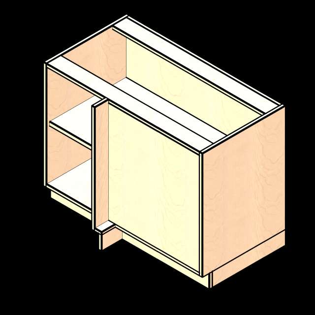 SSG Cabinet Base Corner Open LAM Left Opening