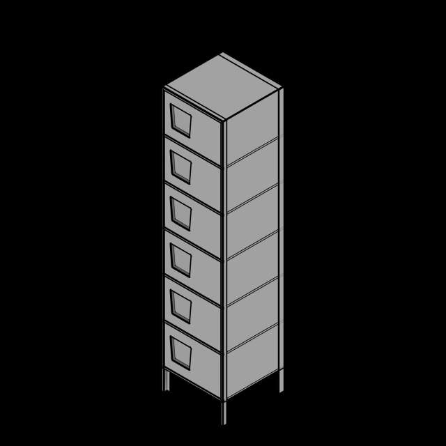 SSG Locker Tiered Free-Standing SST 18 Inch 6 Tiers
